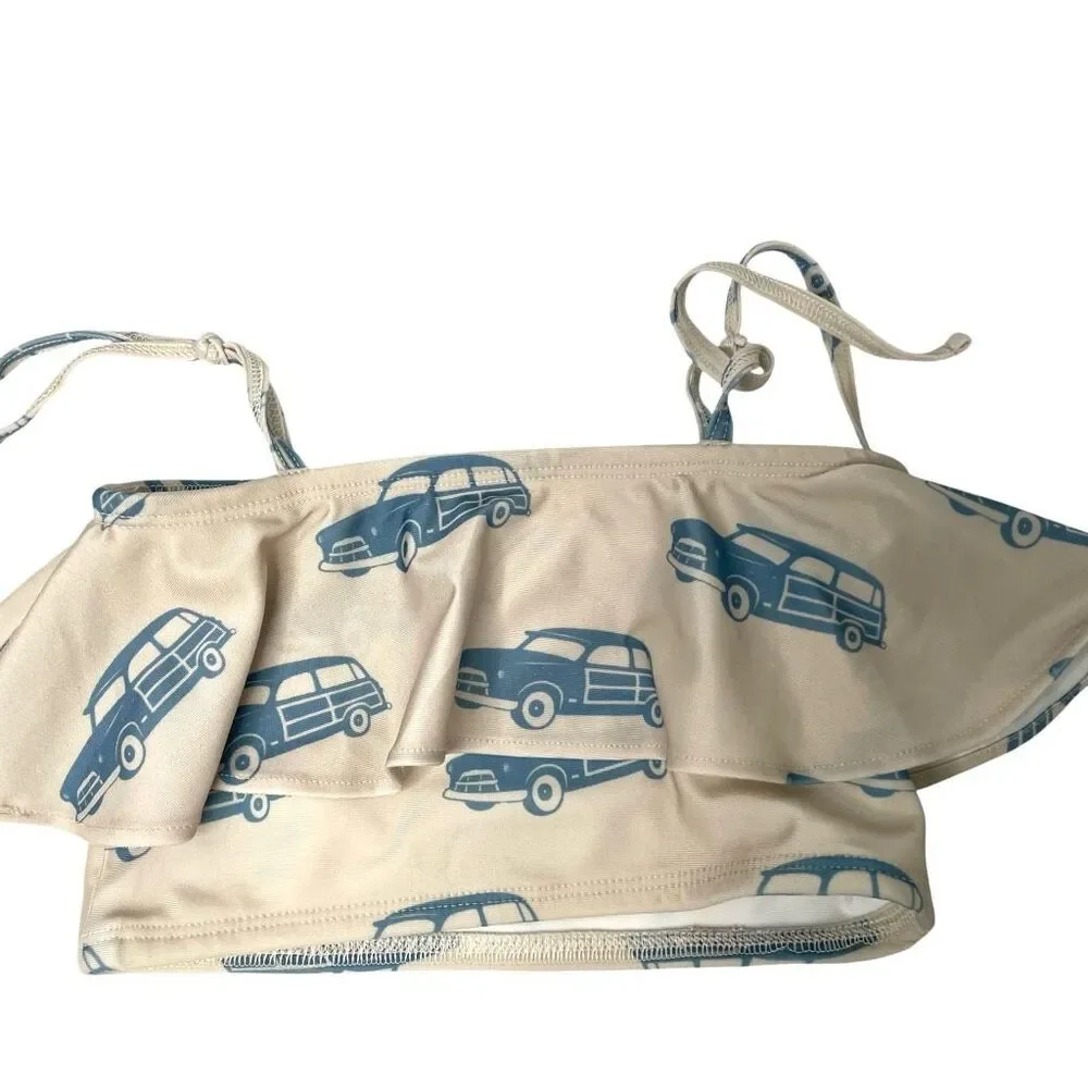 Kate Quinn swim‎ set top and bottom Size 2T car print ruffle